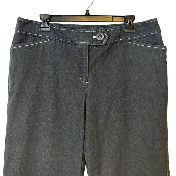 W Work To Weekend Blue Jeans Womens 16 Wide Leg Mid Rise Pocket Relaxed - Picture 11 of 11